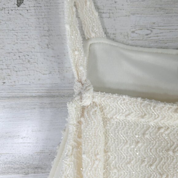 ARULA Ivory Shine Skirtall Dress PLUS SIZE 2X Ivory Coastal Feminine Texture EUC - Picture 9 of 16